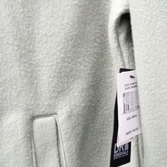 DRL ESSENTIALS SAGE GREEN PULLOVER BUTTON UP FLEECE JACKET SIZE SMALL NWT - Picture 6 of 7